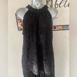 Vera Wang Black Lace Halter Top